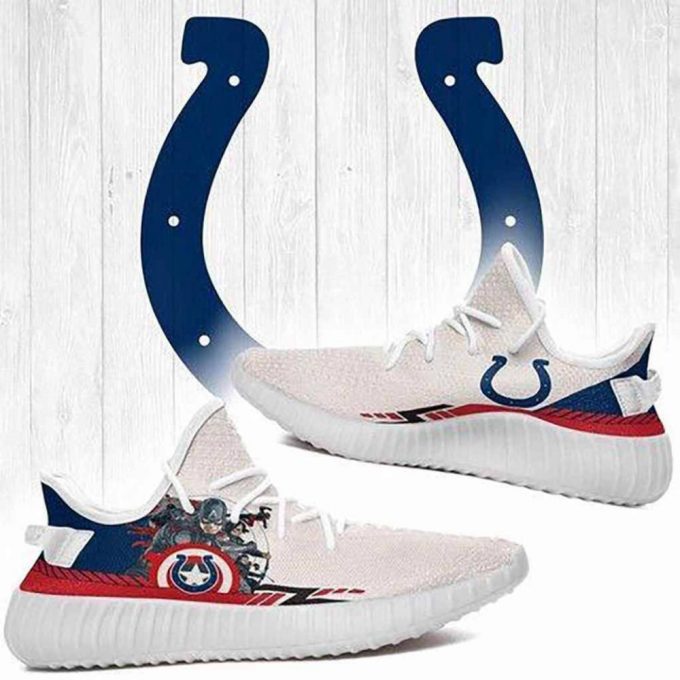 Superheroes Captain America Indianapolis Colts Nfl Yeezy Sneaker For Men Women Fans