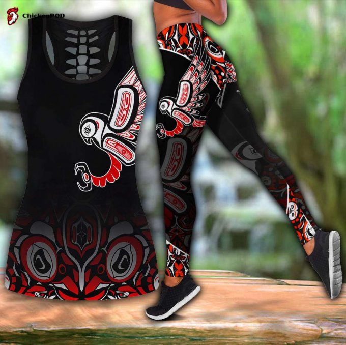 Xt Canada Day Haida 3D Printed Combo Legging Tank Top