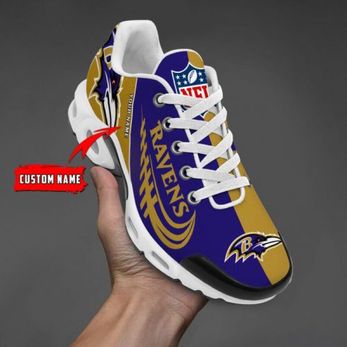 Baltimore Ravens NFL Half Color Air Max Plus Sport Sneakers For Fan Gifts