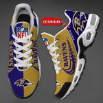 Baltimore Ravens NFL Half Color Air Max Plus Sport Sneakers For Fan Gifts