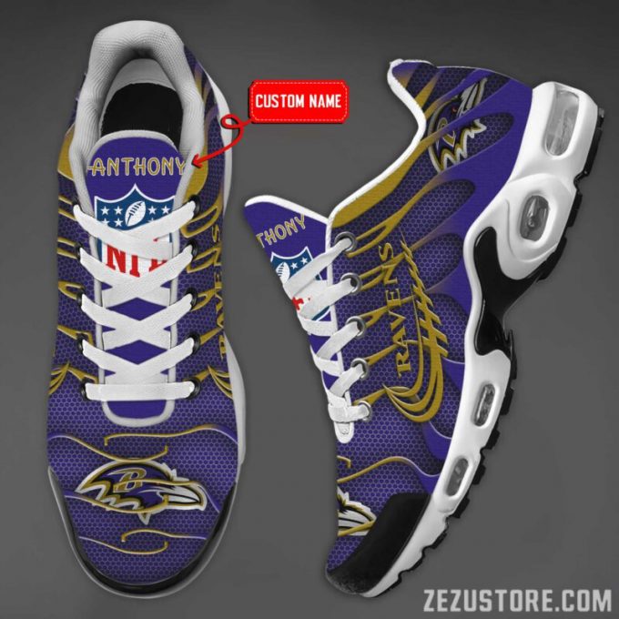 Baltimore Ravens Nfl Premium Air Max Plus Sport Sneakers For Fan Gifts