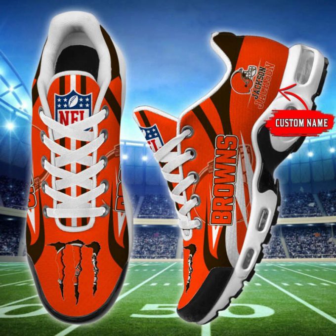 Cleveland Browns Nfl Monster Air Max Plus Sport Sneakers For Fan Gifts