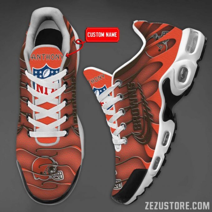 Cleveland Browns Nfl Premium Air Max Plus Sport Sneakers For Fan Gifts