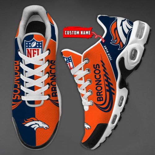 Denver Broncos NFL Half Color Air Max Plus Sport Sneakers For Fan Gifts