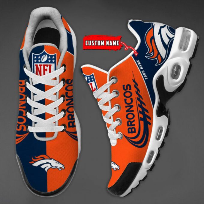 Denver Broncos Nfl Half Color Air Max Plus Sport Sneakers For Fan Gifts