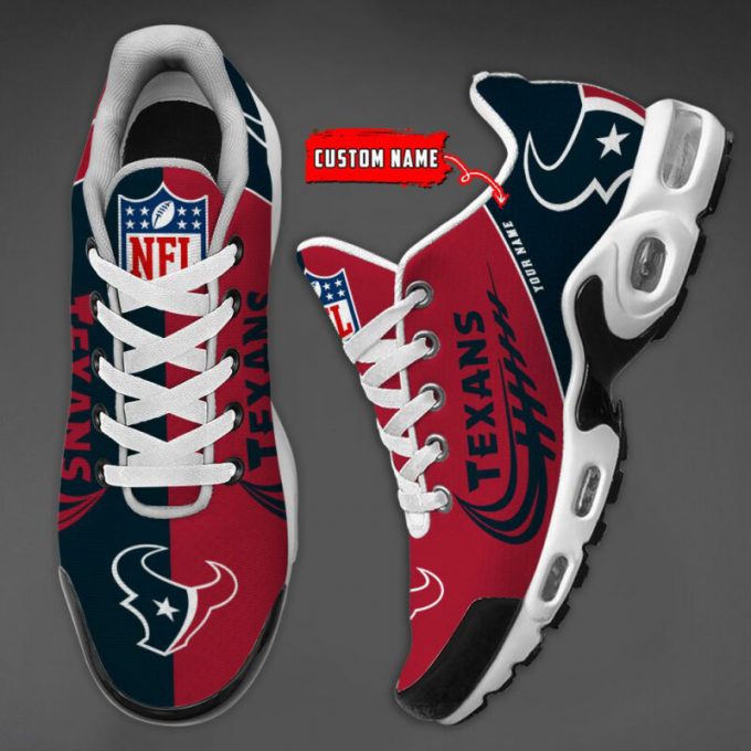 Houston Texans Nfl Half Color Air Max Plus Sport Sneakers For Fan Gifts