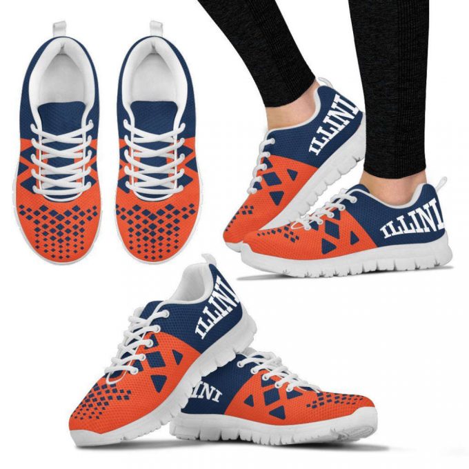 Illinois Fighting Illini Unisex Running Shoes For Fans Gifts