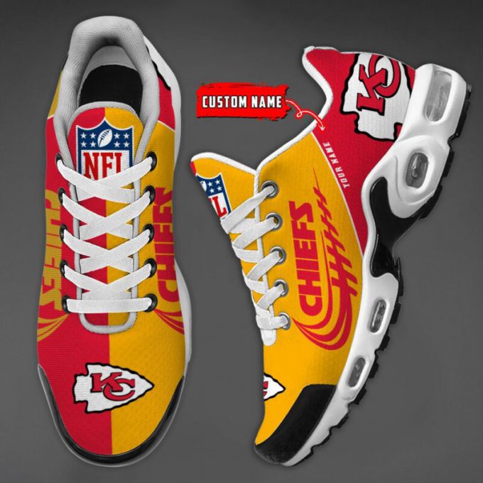 Kansas City Chiefs Nfl Half Color Air Max Plus Sport Sneakers For Fan Gifts