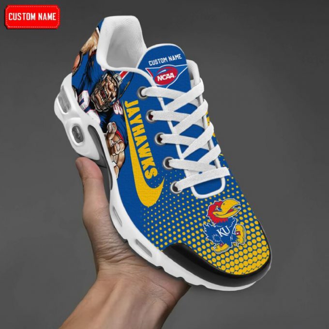 Kansas Jayhawks Ncaa Premium Air Max Plus Sport Sneakers For Fan Gifts