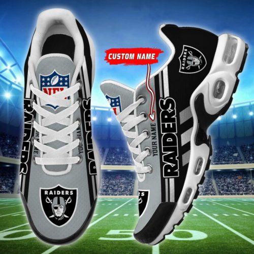 Las Vegas Raiders NFL Air Max Plus Sport Sneakers For Fan Gifts