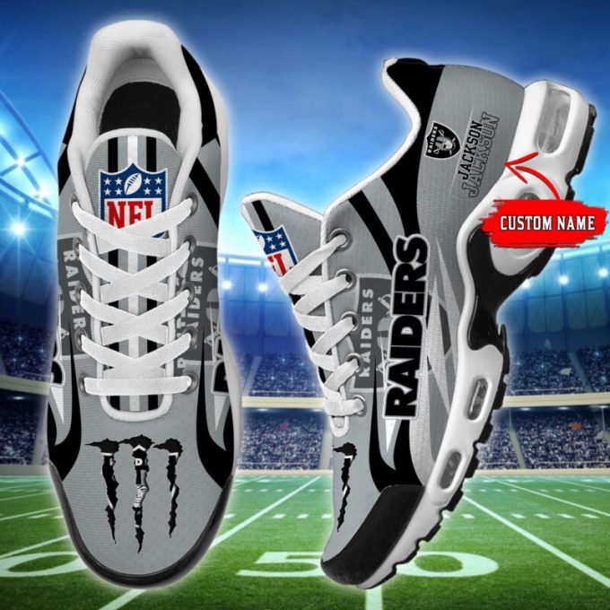 Las Vegas Raiders Nfl Monster Air Max Plus Sport Sneakers For Fan Gifts