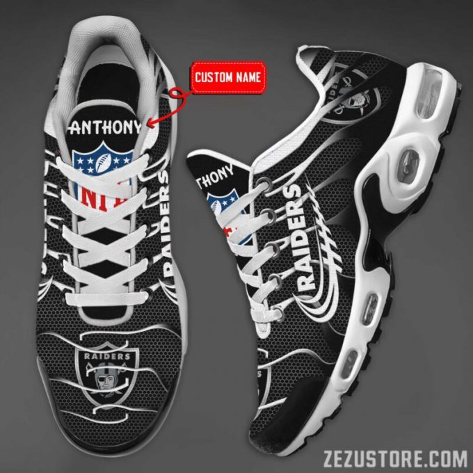 Las Vegas Raiders Nfl Premium Air Max Plus Sport Sneakers For Fan Gifts