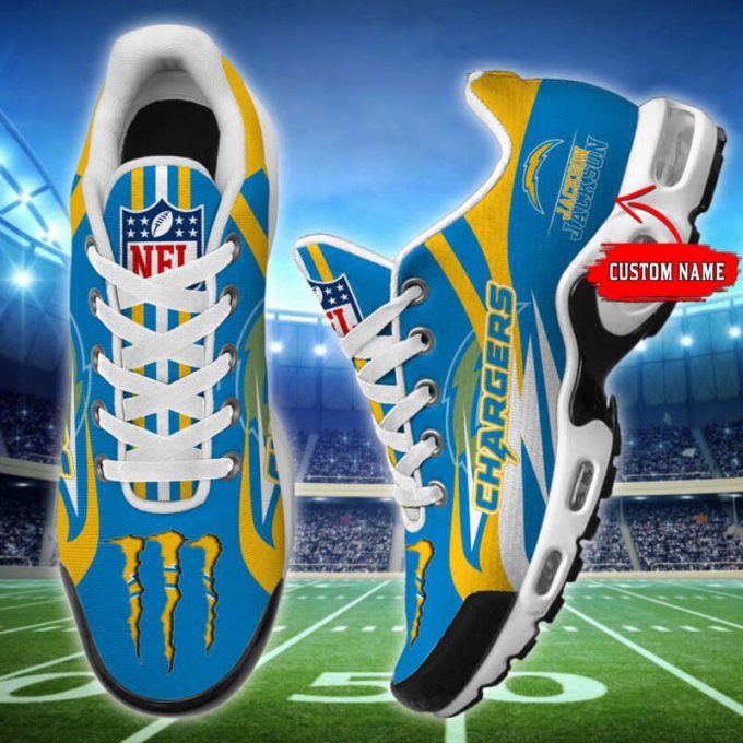 Los Angeles Chargers Nfl Monster Air Max Plus Sport Sneakers For Fan Gifts