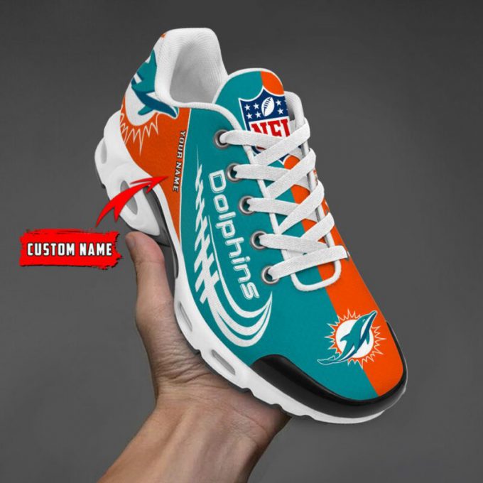 Miami Dolphins Nfl Half Color Air Max Plus Sport Sneakers For Fan Gifts