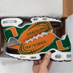 Miami Hurricanes NCAA Air Max Plus Sport Sneakers For Fan Gifts