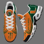 Miami Hurricanes NCAA Air Max Plus Sport Sneakers For Fan Gifts