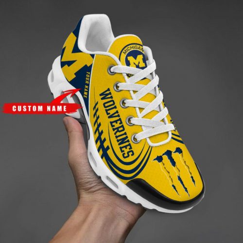 Michigan Wolverines NCAA Air Max Plus Sport Sneakers For Fan Gifts