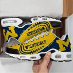 Michigan Wolverines NCAA Air Max Plus Sport Sneakers For Fan Gifts