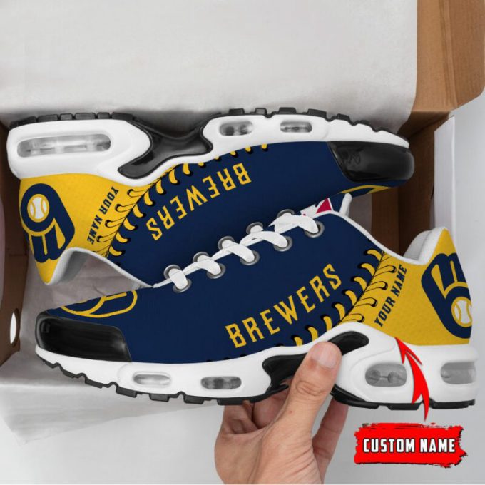 Milwaukee Brewers Mlb Air Max Plus Sport Sneakers For Fan Gifts