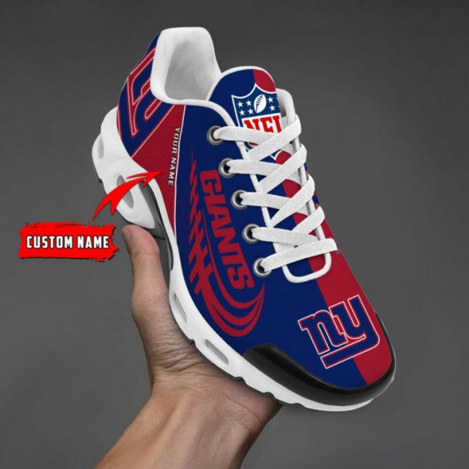 New York Giants Nfl Half Color Air Max Plus Sport Sneakers For Fan Gifts