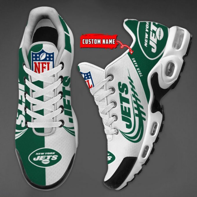 New York Jets Nfl Half Color Air Max Plus Sport Sneakers For Fan Gifts