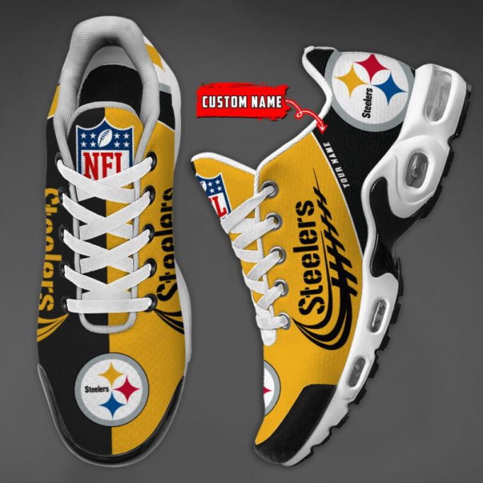 Pittsburgh Steelers Nfl Half Color Air Max Plus Sport Sneakers For Fan Gifts