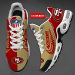 San Francisco 49ers NFL Half Color Air Max Plus Sport Sneakers For Fan Gifts