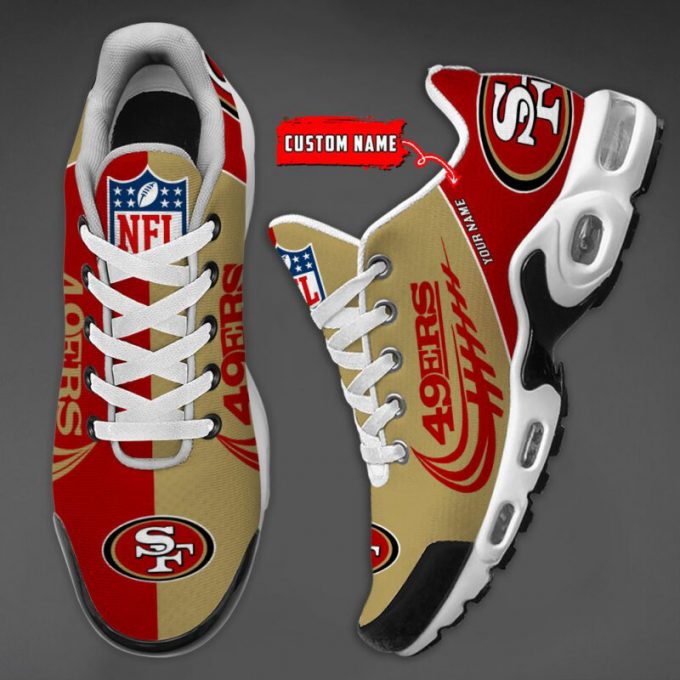 San Francisco 49Ers Nfl Half Color Air Max Plus Sport Sneakers For Fan Gifts