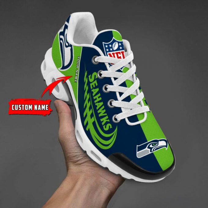 Seattle Seahawks Nfl Half Color Air Max Plus Sport Sneakers For Fan Gifts