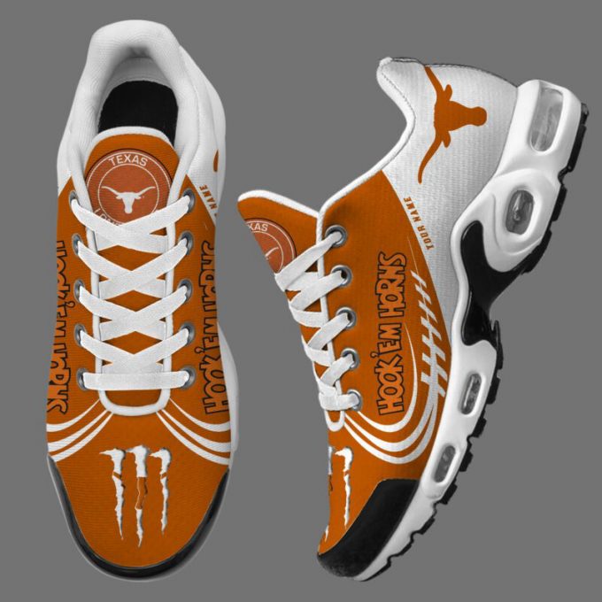 Texas Longhorns Ncaa Air Max Plus Sport Sneakers For Fan Gifts