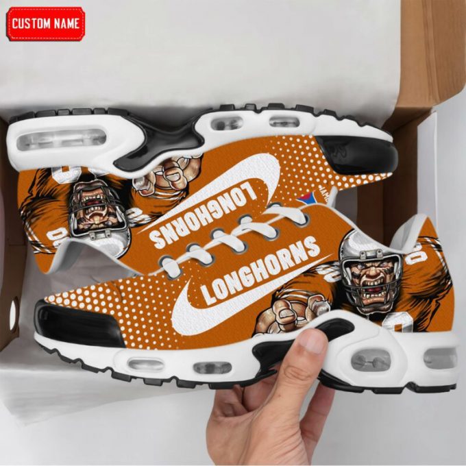 Texas Longhorns Ncaa Premium Air Max Plus Sport Sneakers For Fan Gifts