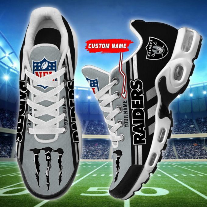 Las Vegas Raiders Nfl Air Max Plus Sport Sneakers For Fan Gifts