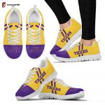 LSU Tigers Line Stripe Logo Bottom Unisex Running Shoes For Fans Gifts