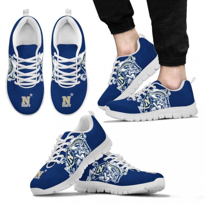 Navy Midshipmen Unisex Running Shoes For Fans Gifts