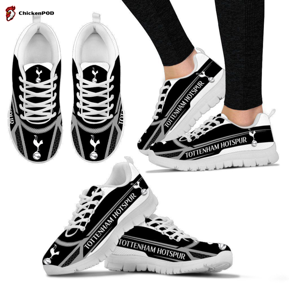 Tottenham Hotspur FC Black Unisex Running Shoes For Fans Gifts