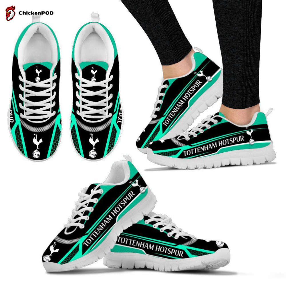 Tottenham Hotspur FC Green Black Unisex Running Shoes For Fans Gifts