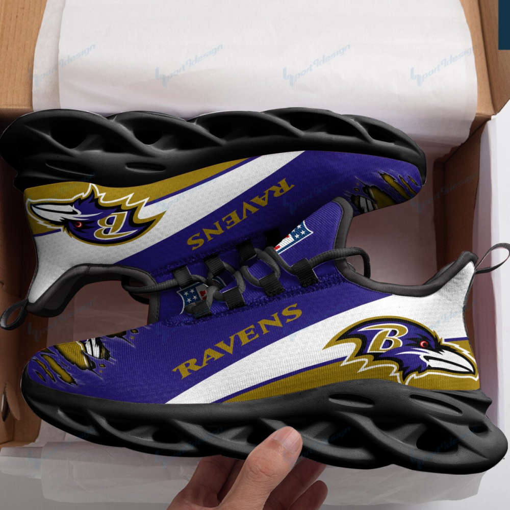 Baltimore Ravens  Black Max Soul Shoes For Fan Gifts For Fan Gifts CH