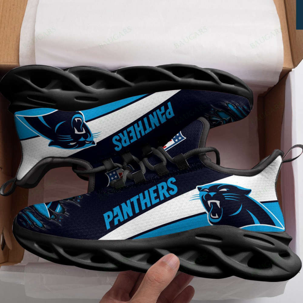 Carolina Panthers Black Max Soul Shoes For Fan Gifts For Fan Gifts CH