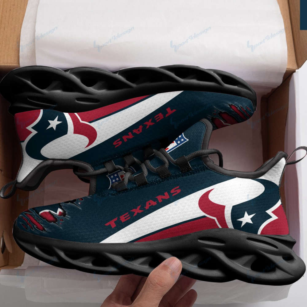 Houston Texans Black Max Soul Shoes For Fan Gifts For Fan Gifts CH