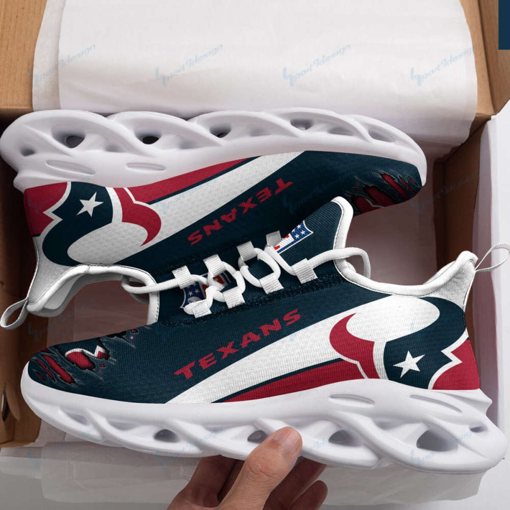 Houston Texans White Max Soul Shoes For Fan Gifts For Fan Gifts CH