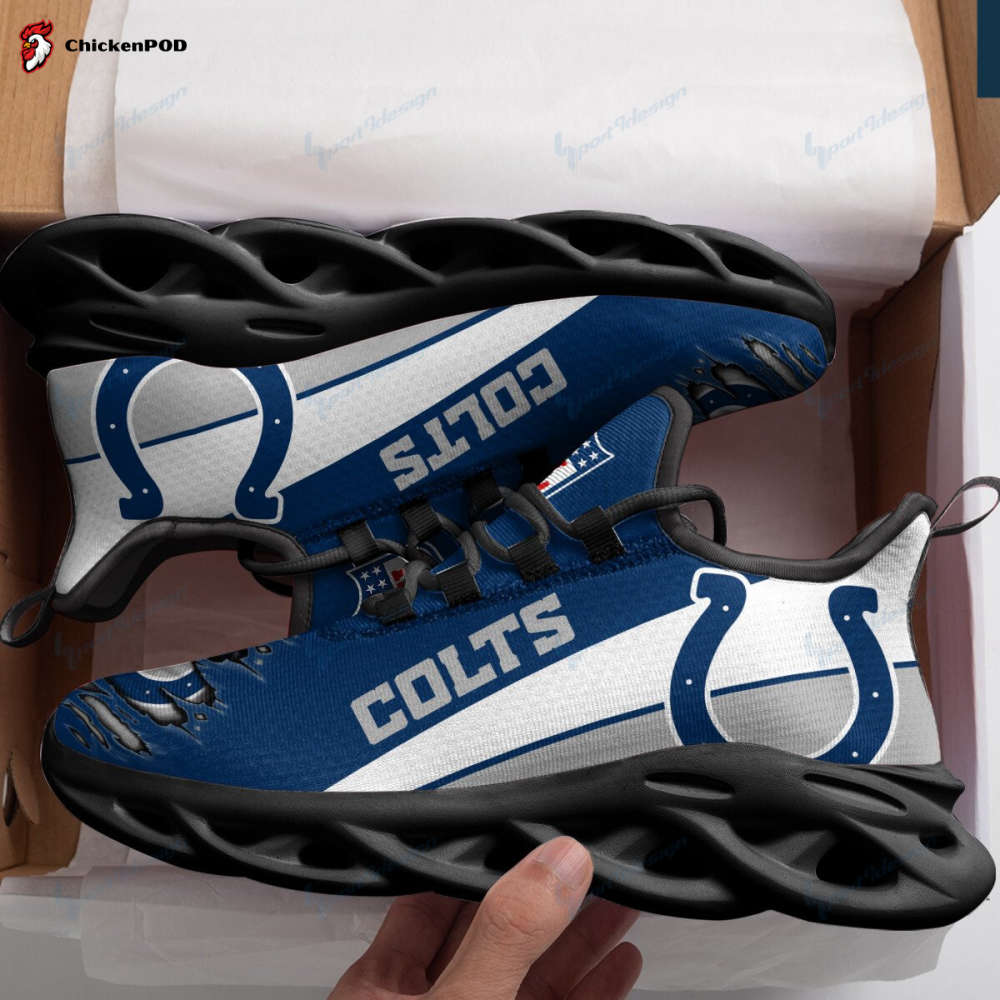 Indianapolis Colts Black Max Soul Shoes For Fan Gifts CH