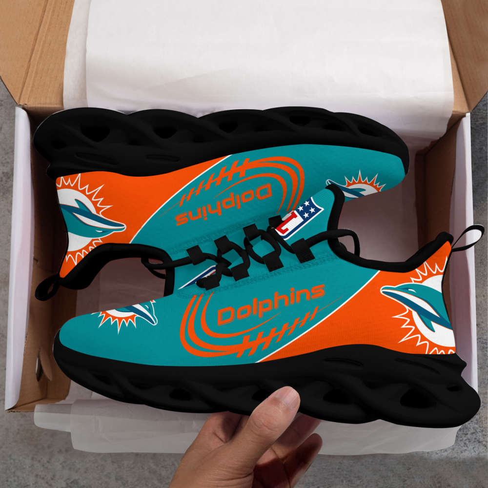 Miami Dolphins 0a Black Max Soul Shoes For Fan Gifts For Fan Gifts G95