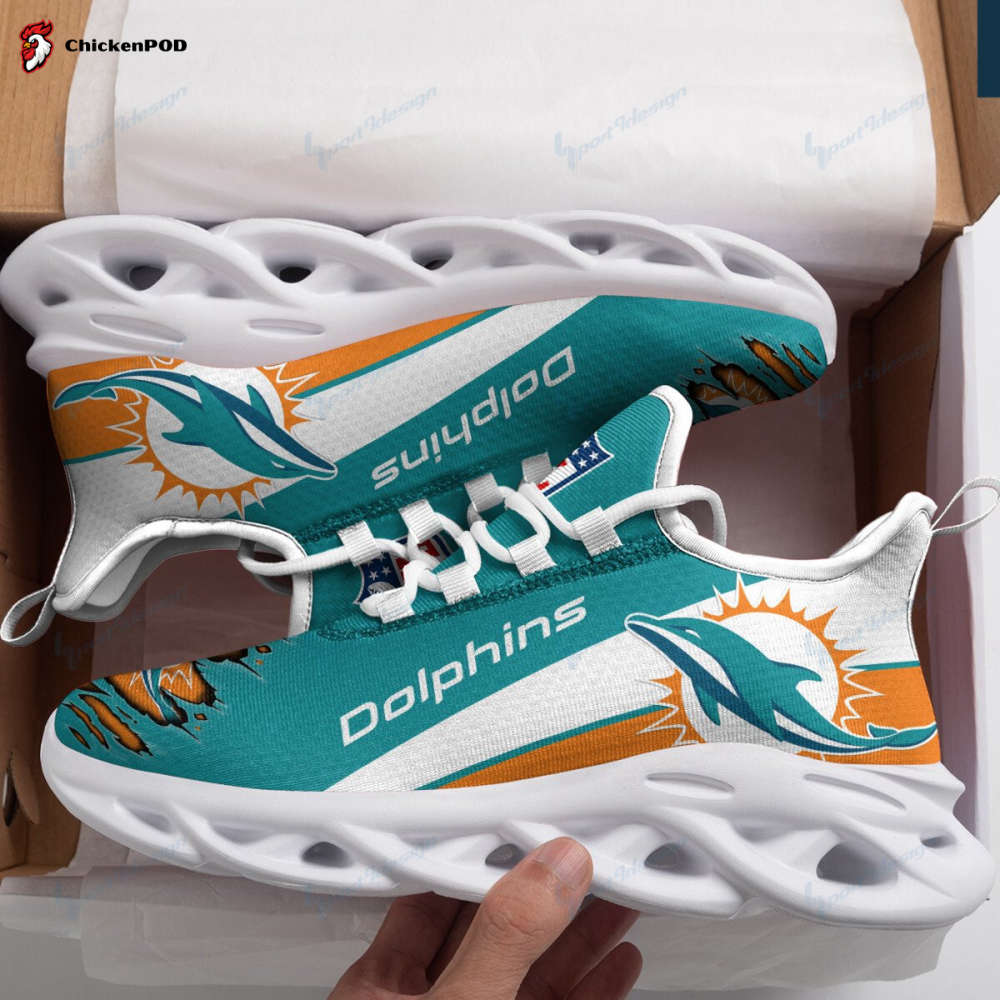 Miami Dolphins  White Max Soul Shoes For Fan Gifts CH