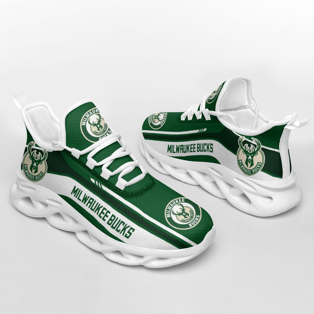 Milwaukee Bucks  White Max Soul Shoes For Fan Gifts For Fan Gifts CH