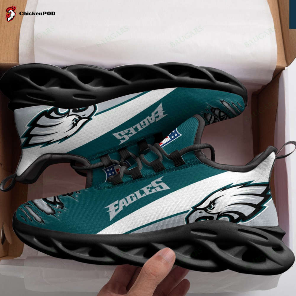 Philadelphia Eagles Black Max Soul Shoes For Fan Gifts CH