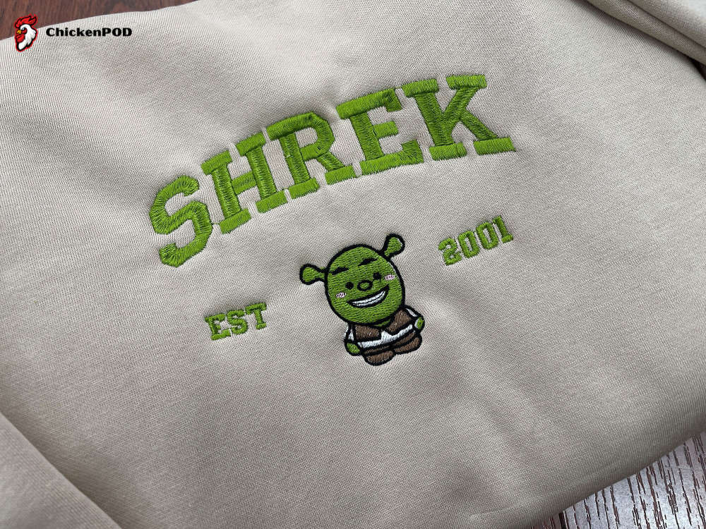 Shrek Sweater: Trending Cartoon Embroidered Sweatshirt for Vintage Style – Shop Now!