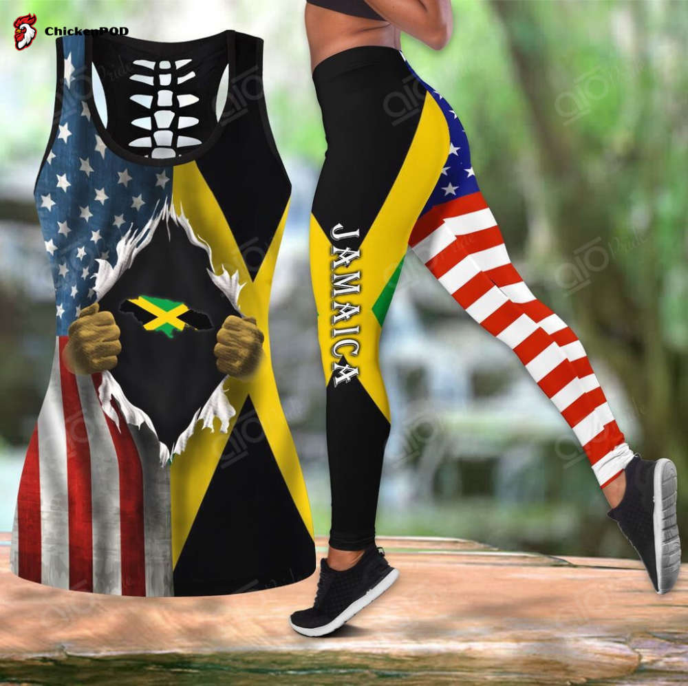 Sport Gift – America – Jamaica In Me Hollow Tank Top or Legging