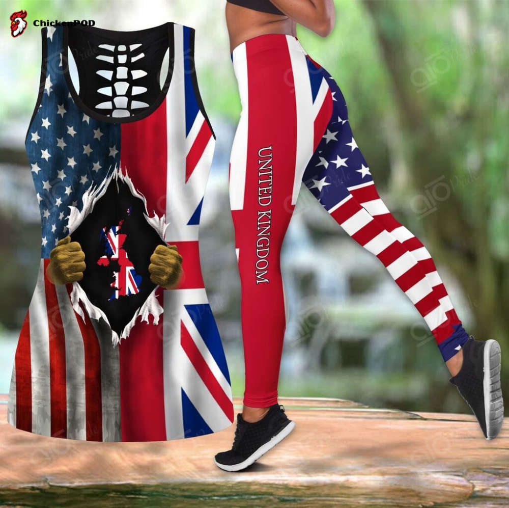 Sport Gift – America – United Kingdom In Me Hollow Tank Top or Legging