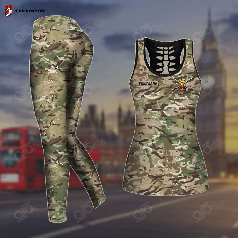 Sport Gift – Customize British Army Camo Hollow Tank Top or Legging