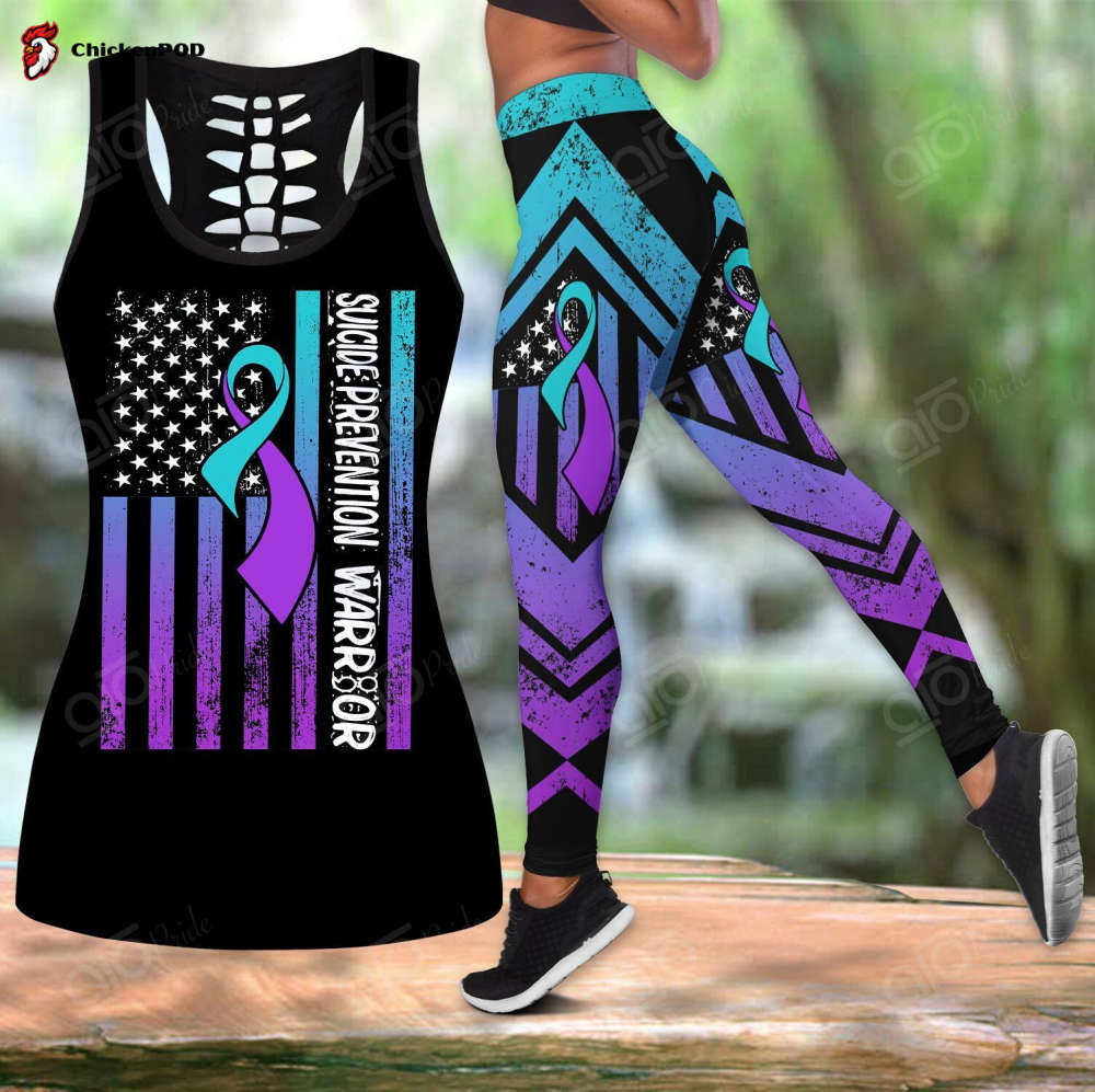 Sport Gift Native Wolf 3D Hollow Tank Top Or High Waist Leggings